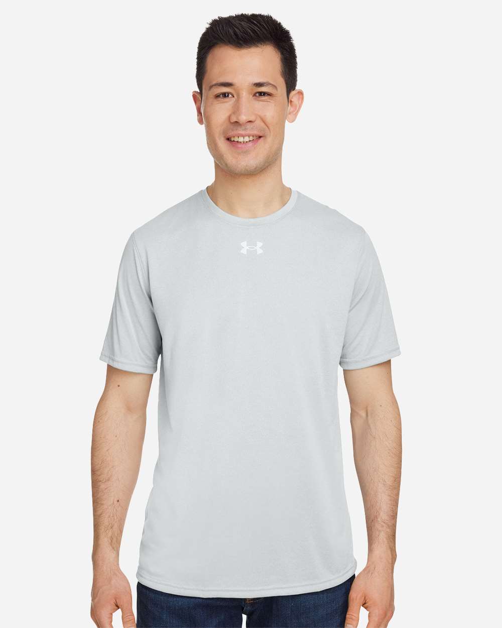 Under Armour Men's Team Tech™ T-Shirt - 1376842 Mod Grey Light Heather- White