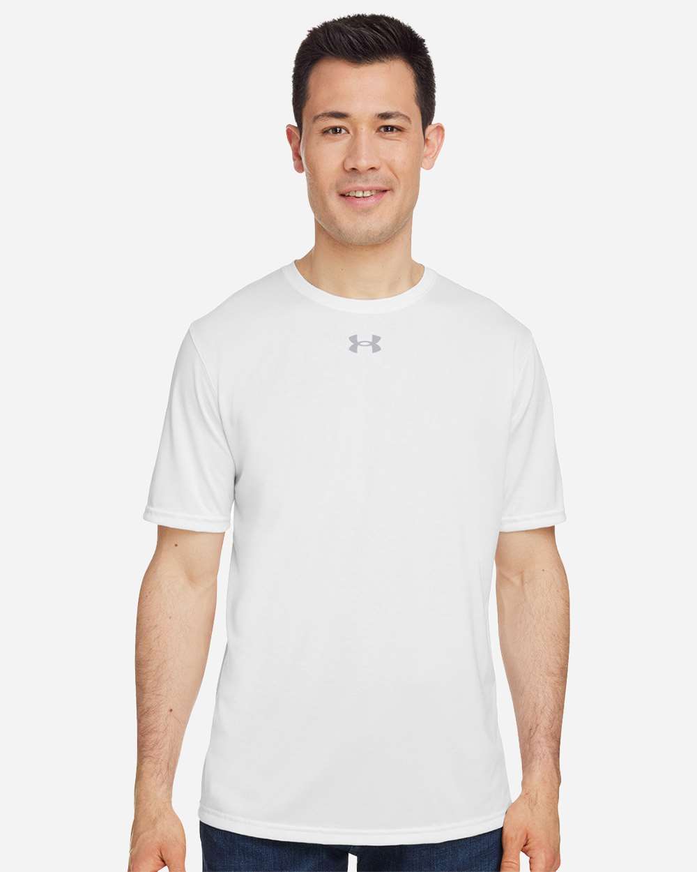 Under Armour Men's Team Tech™ T-Shirt - 1376842 White- Mod Grey