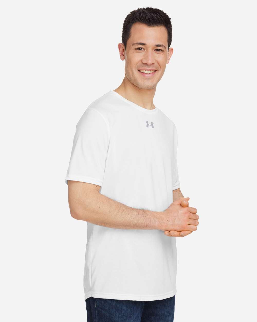 Under Armour Men's Team Tech™ T-Shirt - 1376842 White- Mod Grey