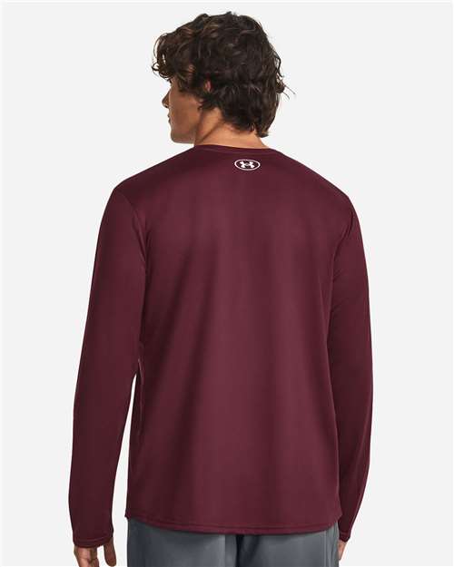 Under Armour Men's Team Tech™ Long Sleeve T-Shirt - 1376843 Maroon- White