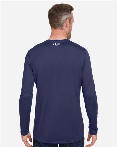 Under Armour Men's Team Tech™ Long Sleeve T-Shirt - 1376843 Midnight Navy- White
