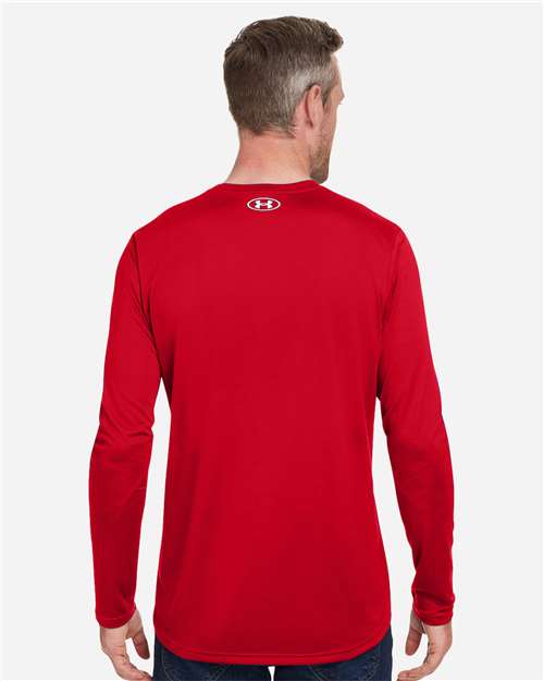 Under Armour Men's Team Tech™ Long Sleeve T-Shirt - 1376843 Red- White