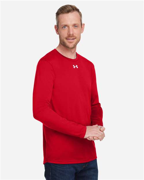 Under Armour Men's Team Tech™ Long Sleeve T-Shirt - 1376843 Red- White