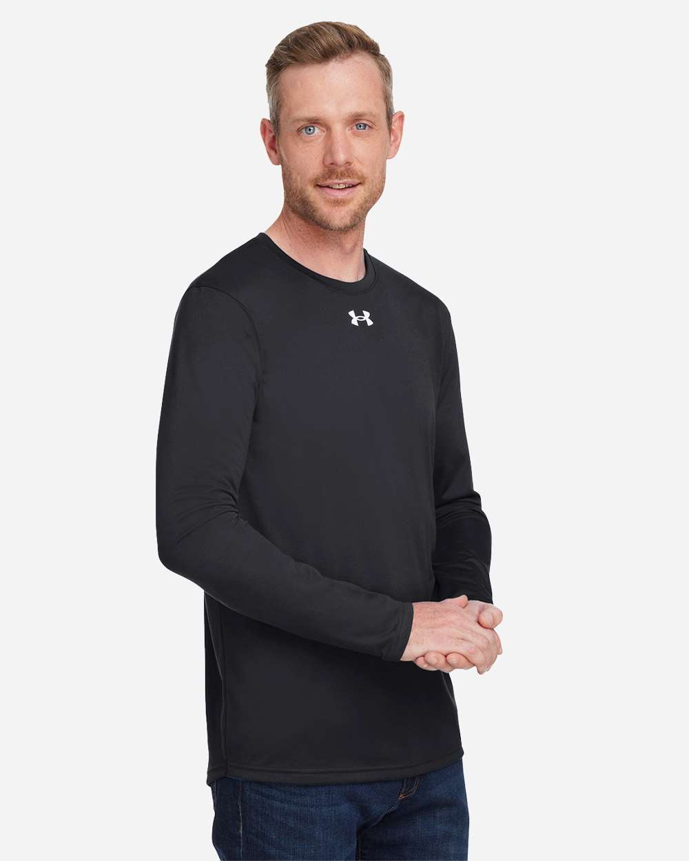 Under Armour Men's Team Tech™ Long Sleeve T-Shirt - 1376843 Black- White