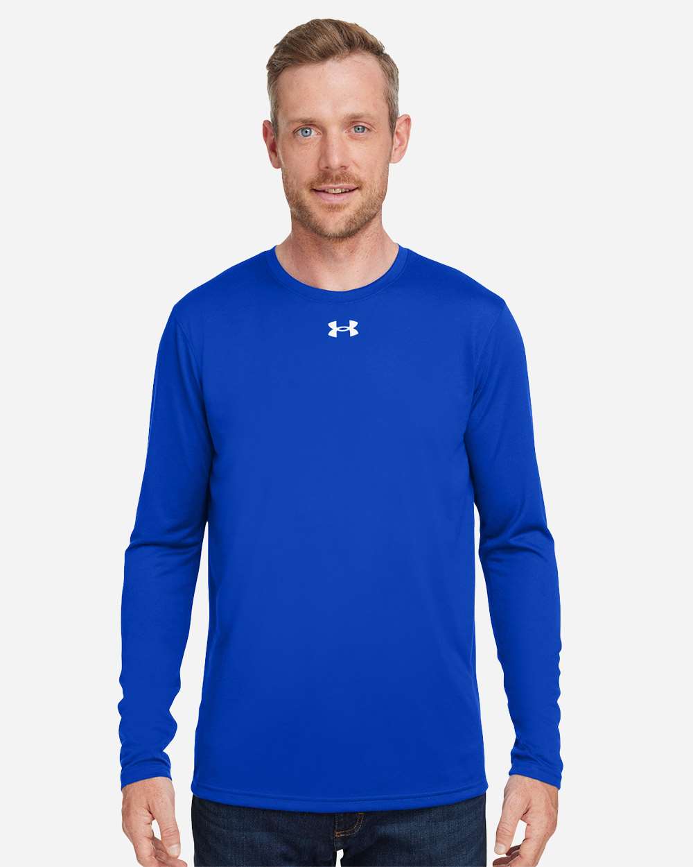 Under Armour Men's Team Tech™ Long Sleeve T-Shirt - 1376843 Royal- White