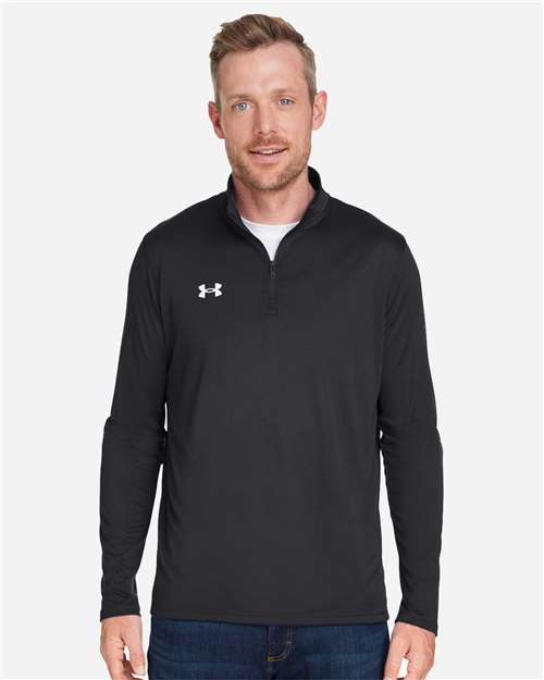 Under Armour Men's Team Tech™ Quarter-Zip Pullover - 1376844 Black- White
