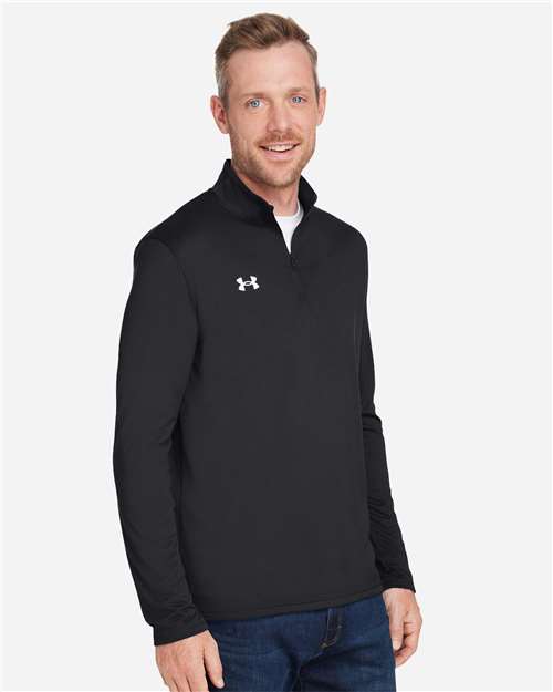 Under Armour Men's Team Tech™ Quarter-Zip Pullover - 1376844 Black- White