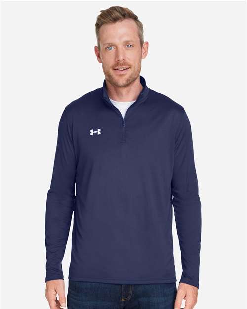 Under Armour Men's Team Tech™ Quarter-Zip Pullover - 1376844 Midnight Navy- White