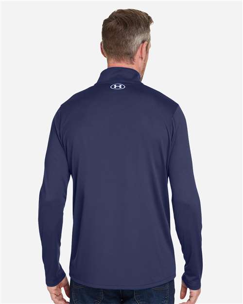 Under Armour Men's Team Tech™ Quarter-Zip Pullover - 1376844 Midnight Navy- White
