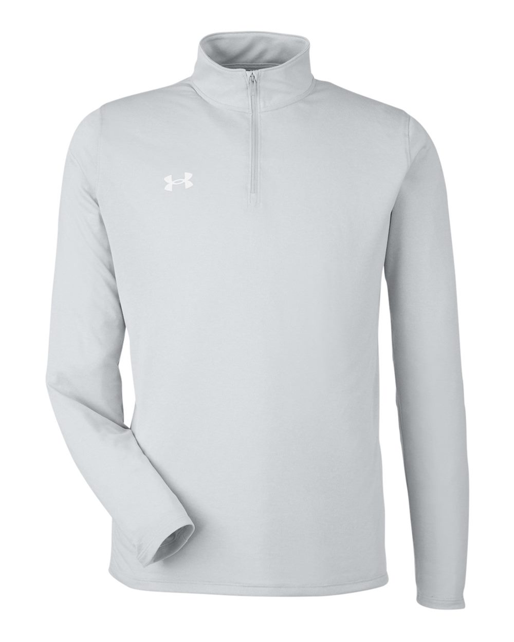 Under Armour Men's Team Tech™ Quarter-Zip Pullover - 1376844 Mod Grey Light Heather- White