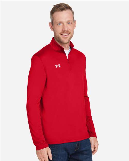 Under Armour Men's Team Tech™ Quarter-Zip Pullover - 1376844 Red- White