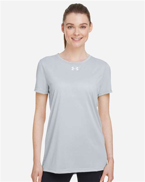Under Armour Women's Team Tech™ T-Shirt - 1376847 Mod Grey Light Heather- White