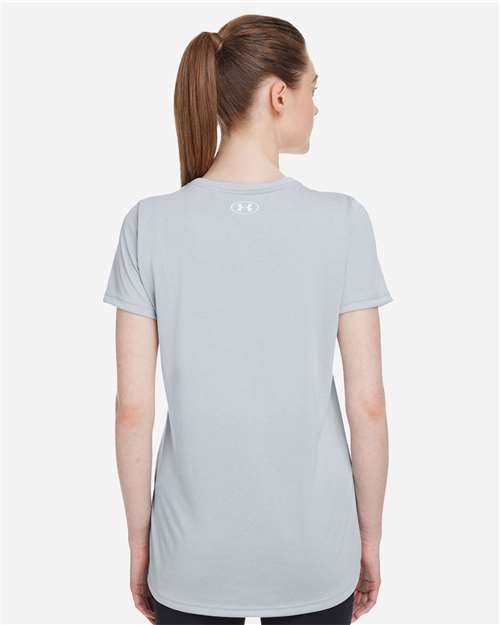 Under Armour Women's Team Tech™ T-Shirt - 1376847 Mod Grey Light Heather- White