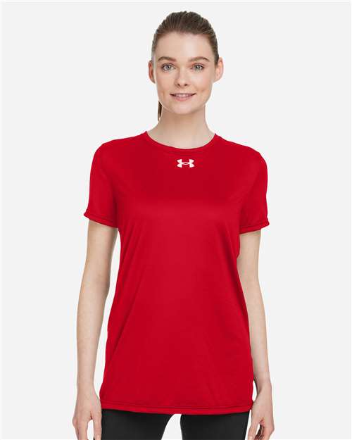 Under Armour Women's Team Tech™ T-Shirt - 1376847 Red- White