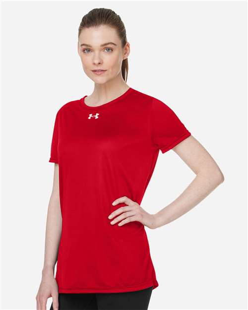 Under Armour Women's Team Tech™ T-Shirt - 1376847 Red- White