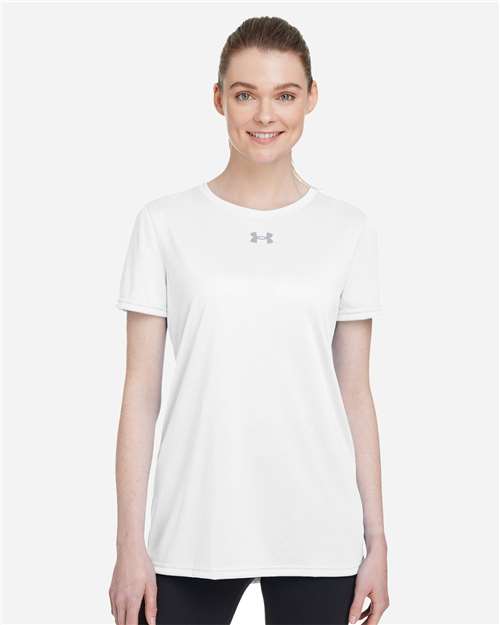 Under Armour Women's Team Tech™ T-Shirt - 1376847 White- Mod Grey