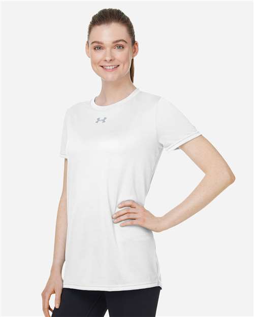 Under Armour Women's Team Tech™ T-Shirt - 1376847 White- Mod Grey