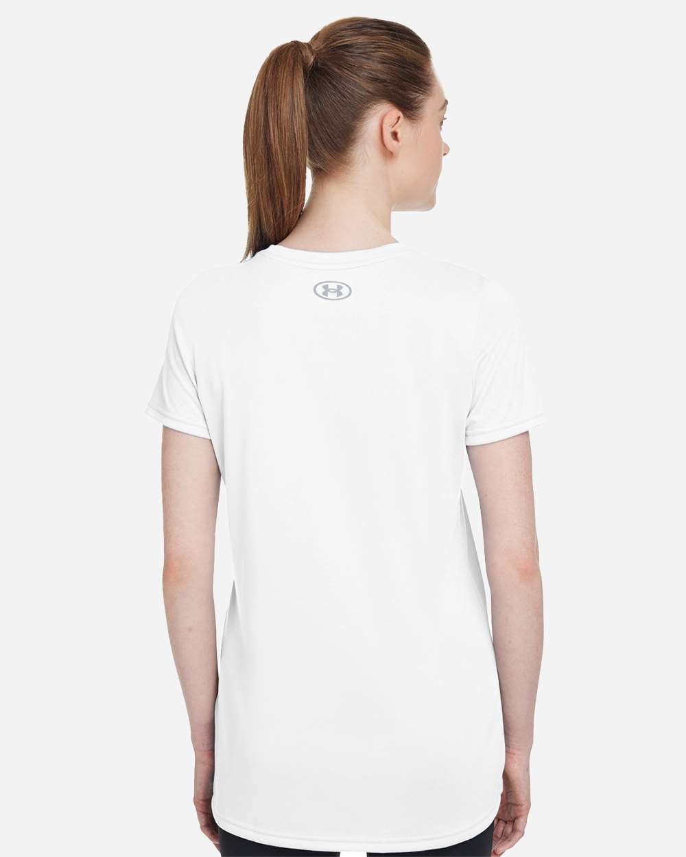 Under Armour Women's Team Tech™ T-Shirt - 1376847 White- Mod Grey