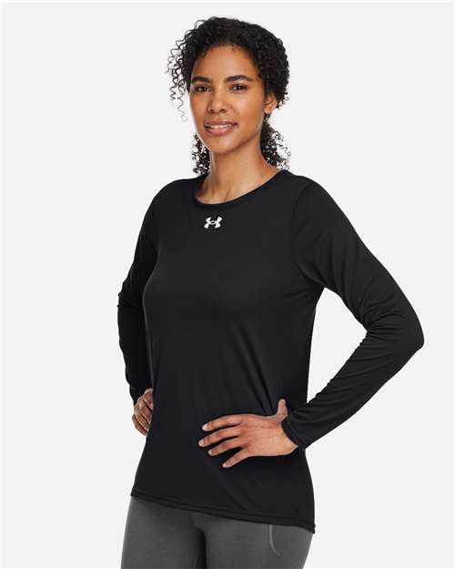 Under Armour Women's Team Tech™ Long Sleeve T-Shirt - 1376852 Black- White
