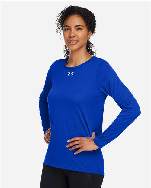 Under Armour Women's Team Tech™ Long Sleeve T-Shirt - 1376852 Royal- White