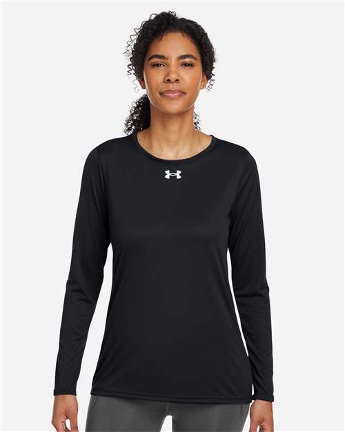 Under Armour Women's Team Tech™ Long Sleeve T-Shirt - 1376852 Black- White