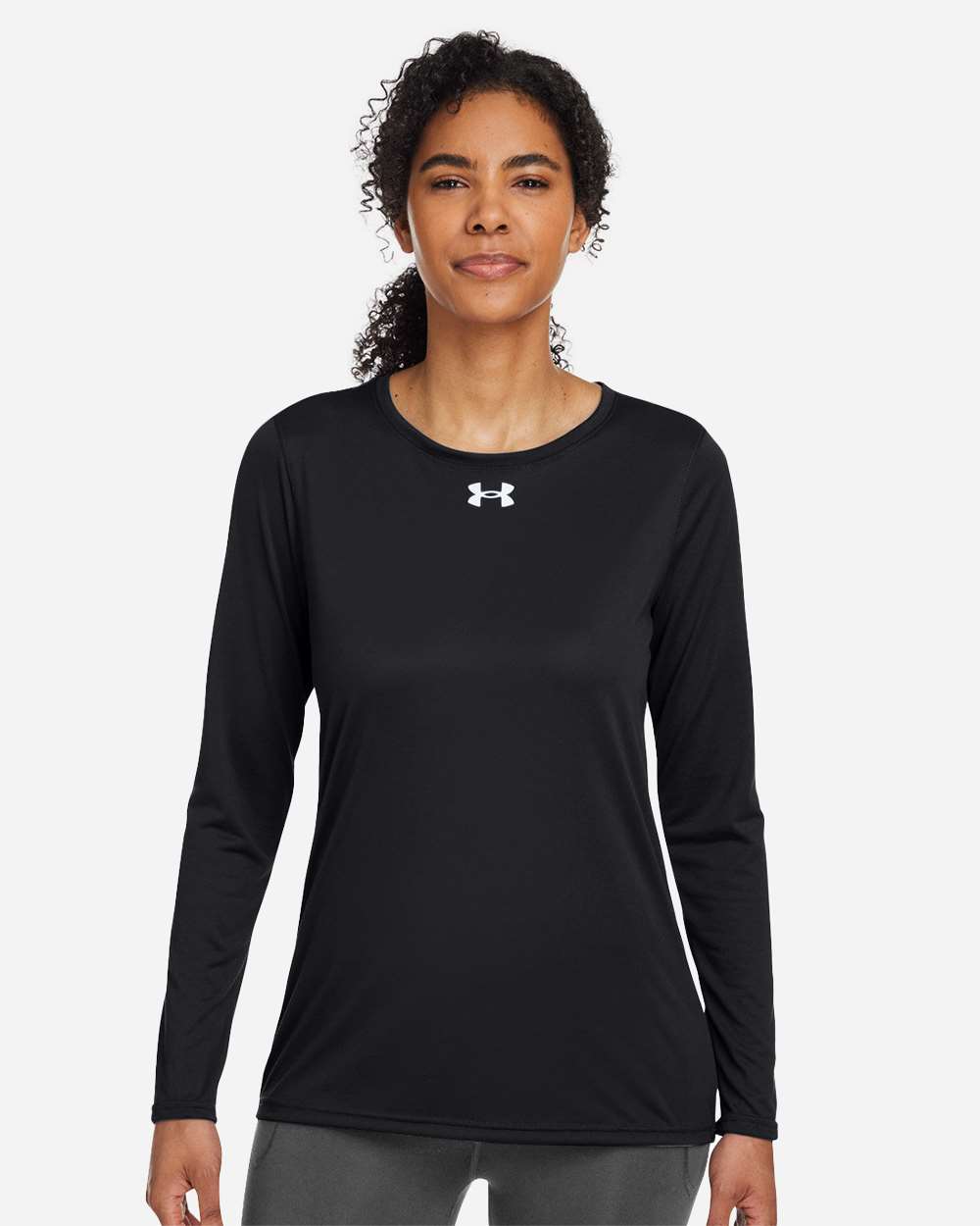 Under Armour Women's Team Tech™ Long Sleeve T-Shirt - 1376852 Black- White
