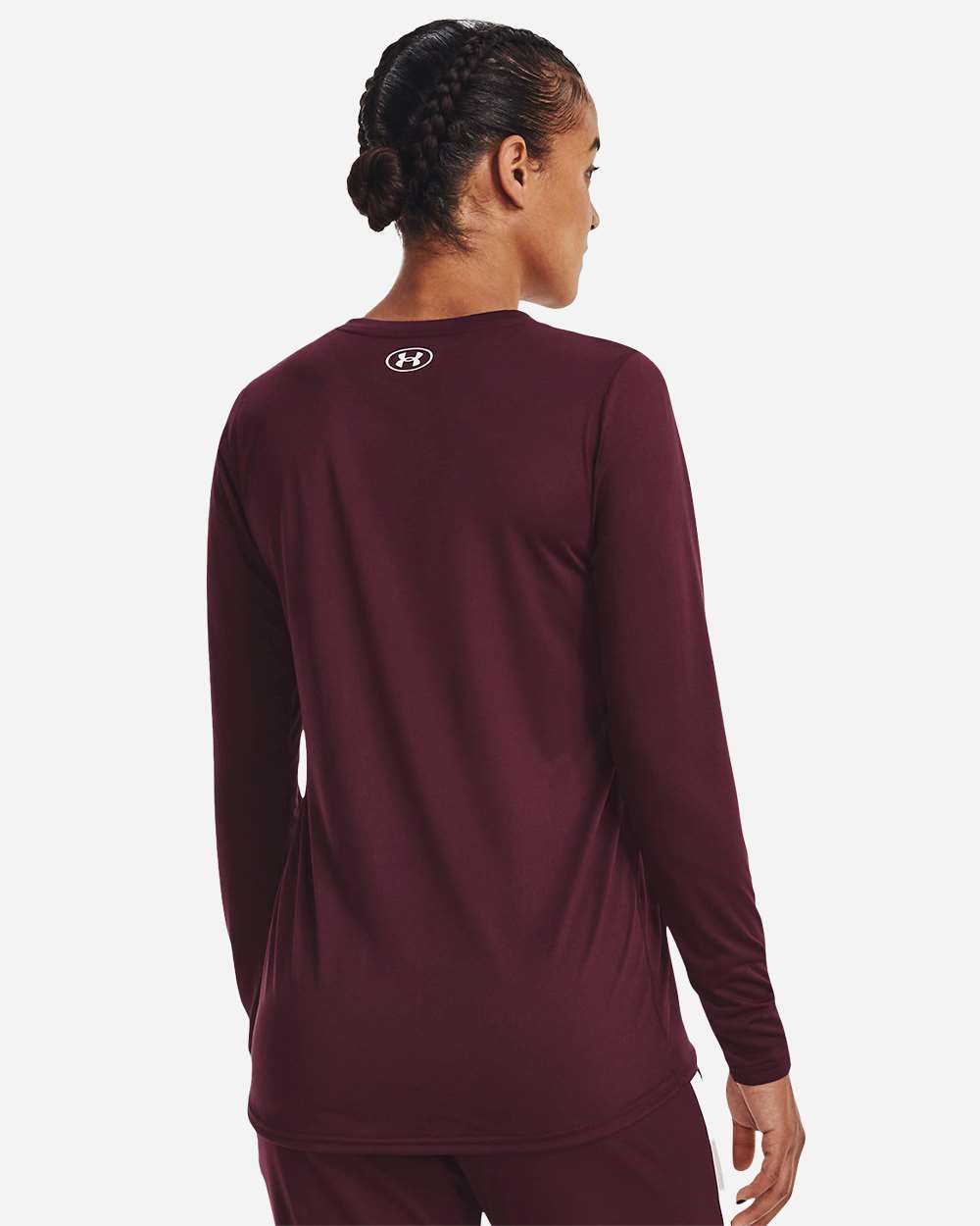 Under Armour Women's Team Tech™ Long Sleeve T-Shirt - 1376852 Maroon- White