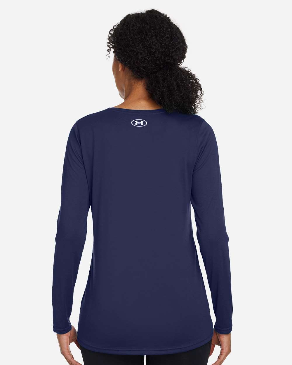 Under Armour Women's Team Tech™ Long Sleeve T-Shirt - 1376852 Midnight Navy- White