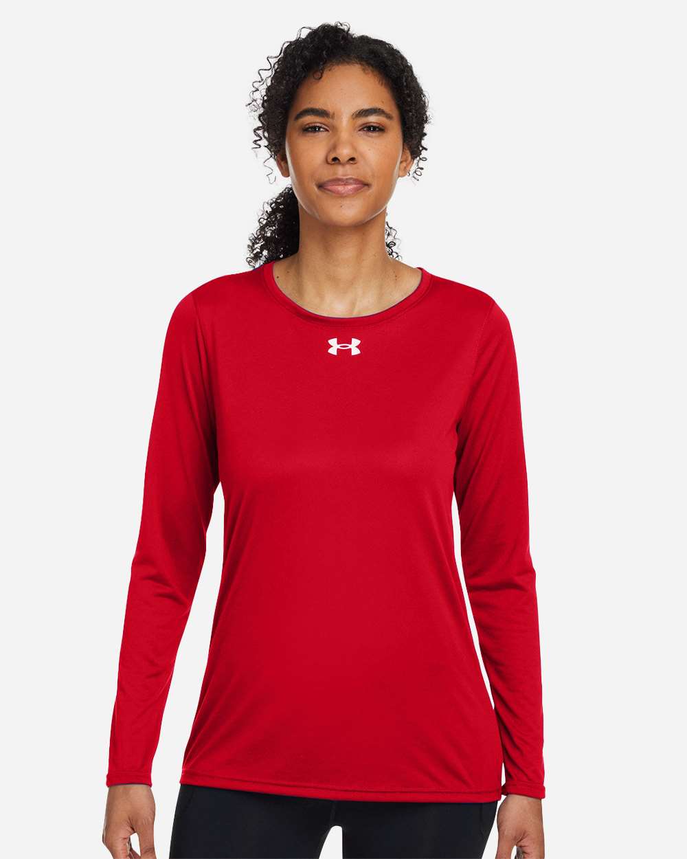 Under Armour Women's Team Tech™ Long Sleeve T-Shirt - 1376852 Red- White