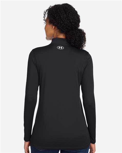 Under Armour Women's Team Tech™ Half-Zip Pullover - 1376862 Black- White