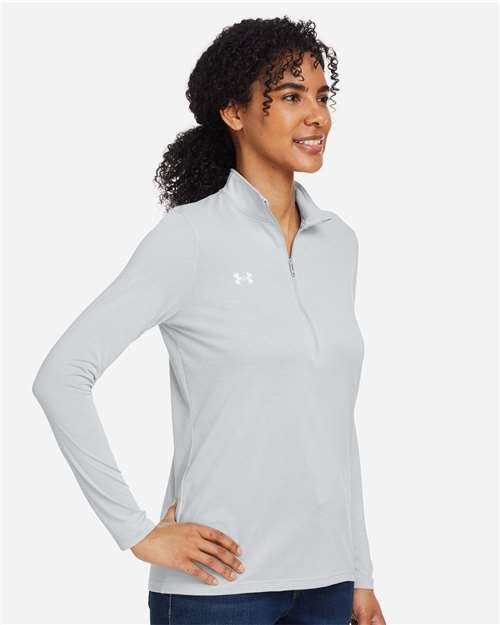 Under Armour Women's Team Tech™ Half-Zip Pullover - 1376862 Mod Grey Light Heather- White