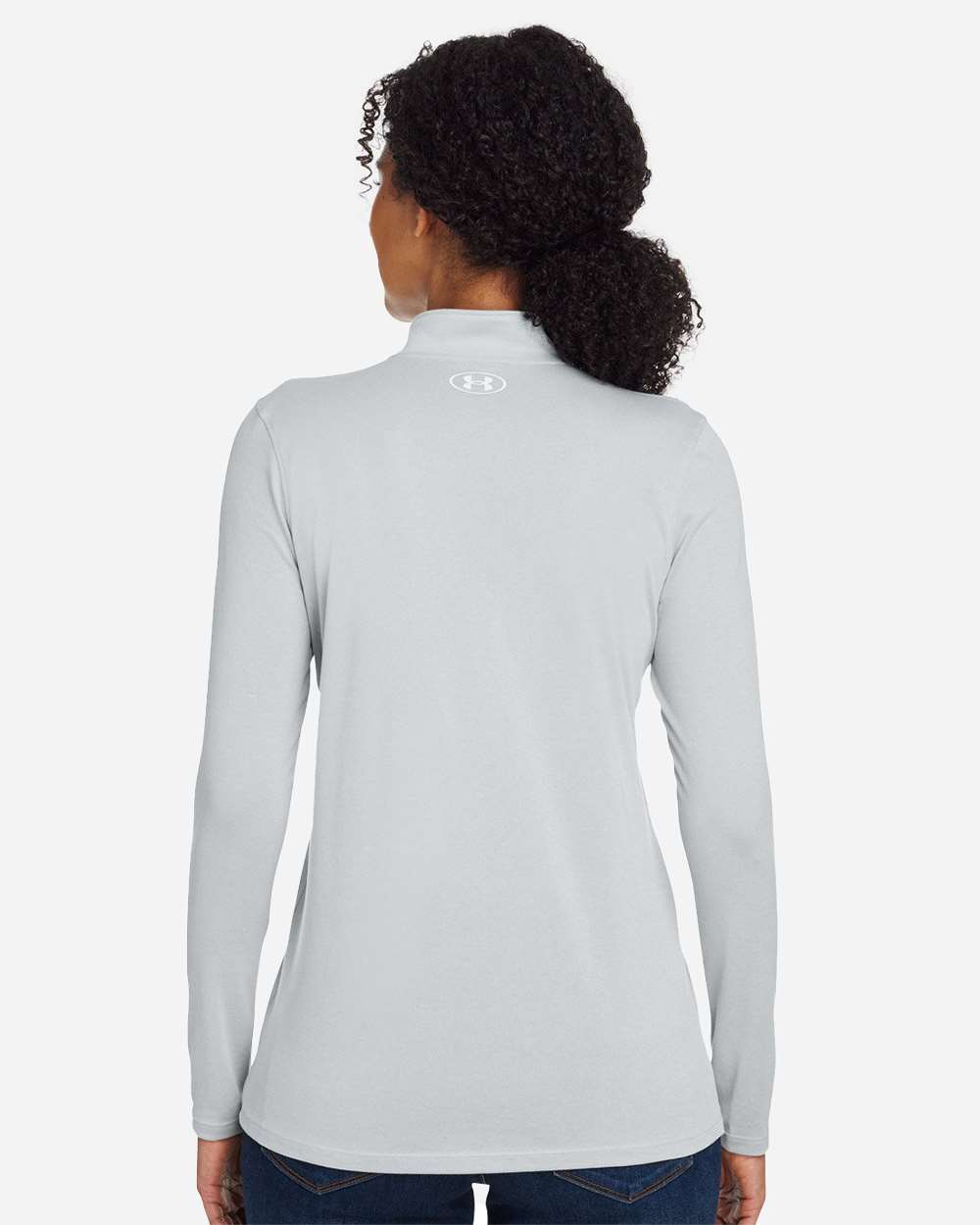 Under Armour Women's Team Tech™ Half-Zip Pullover - 1376862 Mod Grey Light Heather- White