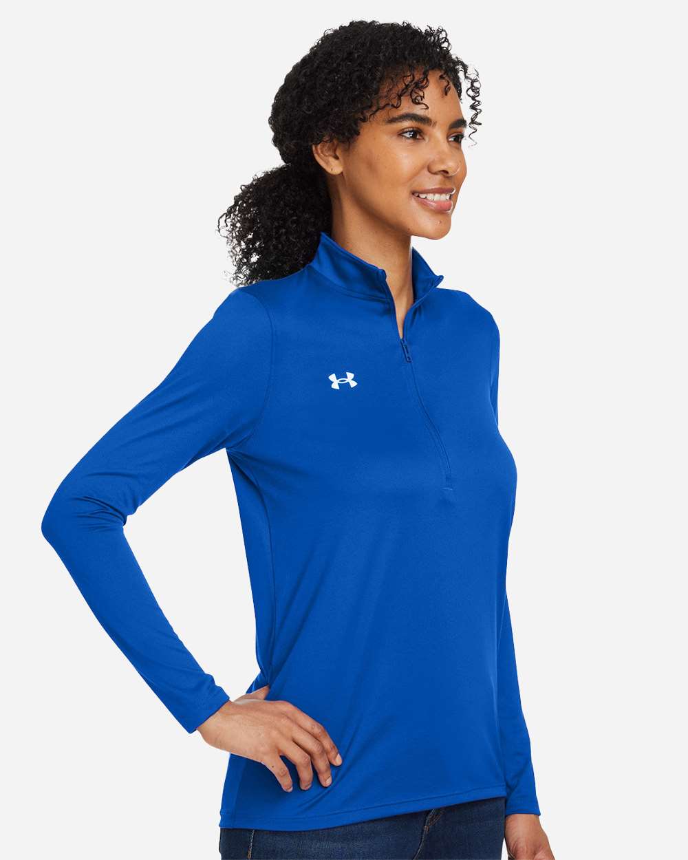 Under Armour Women's Team Tech™ Half-Zip Pullover - 1376862 Royal- White