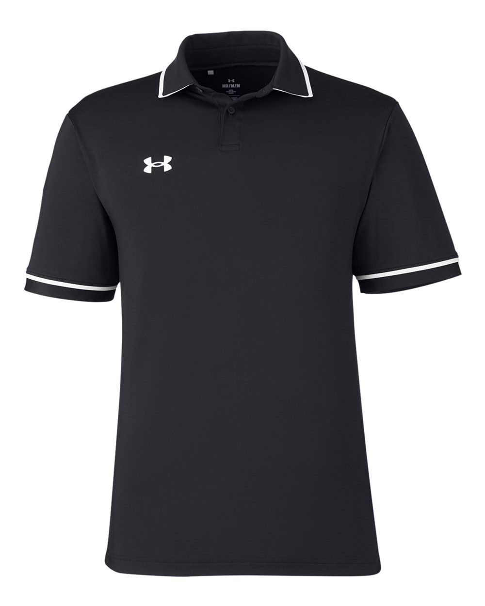 Under Armour Men's Tipped Teams Performance Polo - 1376904 Black- White