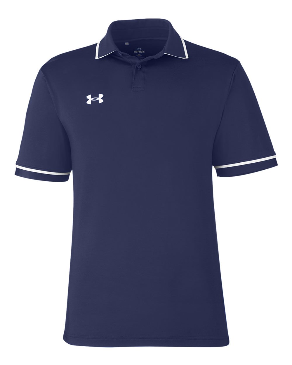 Under Armour Men's Tipped Teams Performance Polo - 1376904 Midnight Navy- White