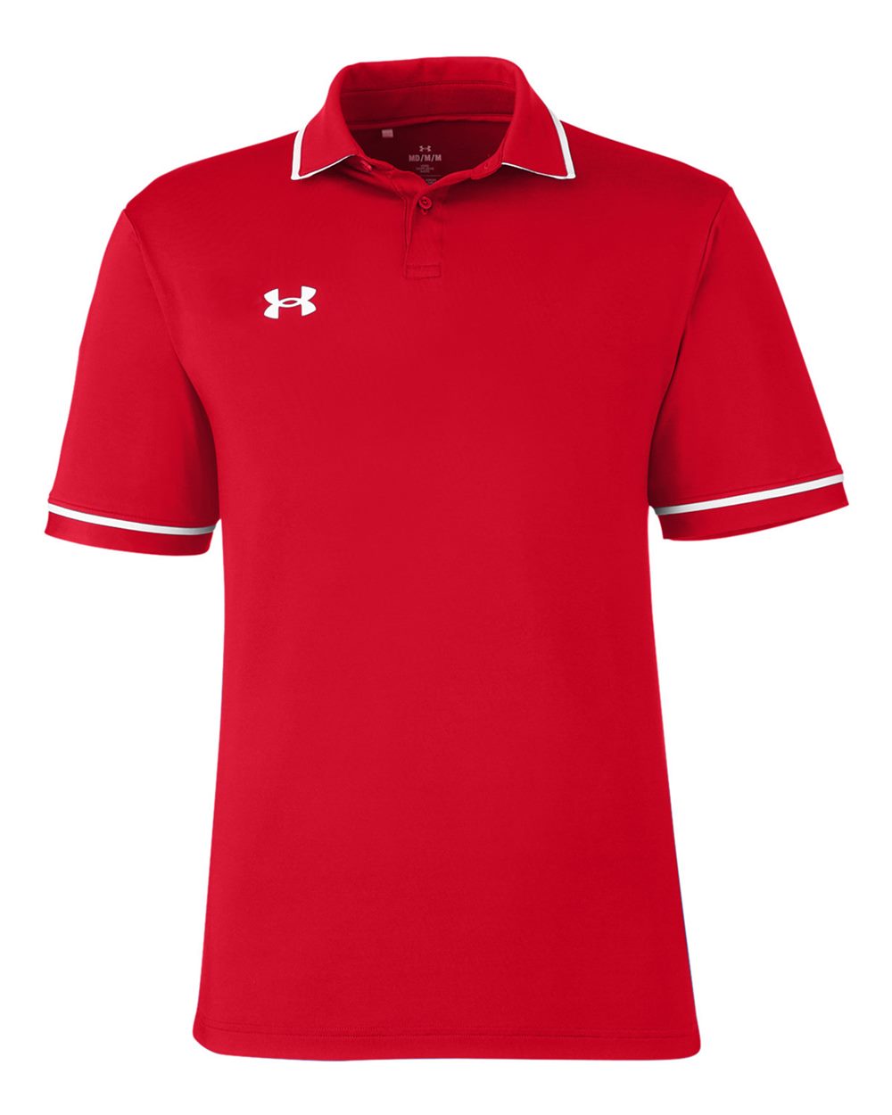 Under Armour Men's Tipped Teams Performance Polo - 1376904 Red- White