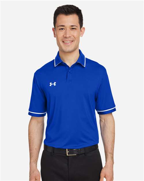 Under Armour Men's Tipped Teams Performance Polo - 1376904 Royal- White