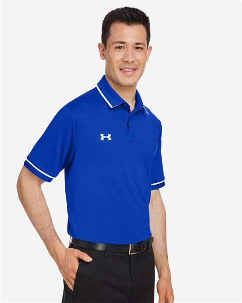 Under Armour Men's Tipped Teams Performance Polo - 1376904 Royal- White