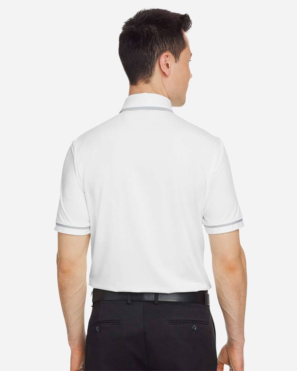 Under Armour Men's Tipped Teams Performance Polo - 1376904 White- Mod Grey