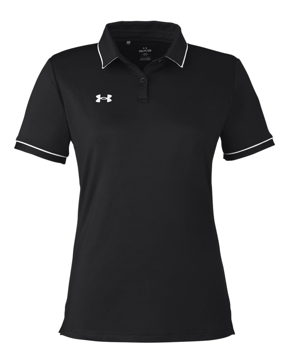 Under Armour Women's Tipped Teams Performance Polo - 1376905 Black- White