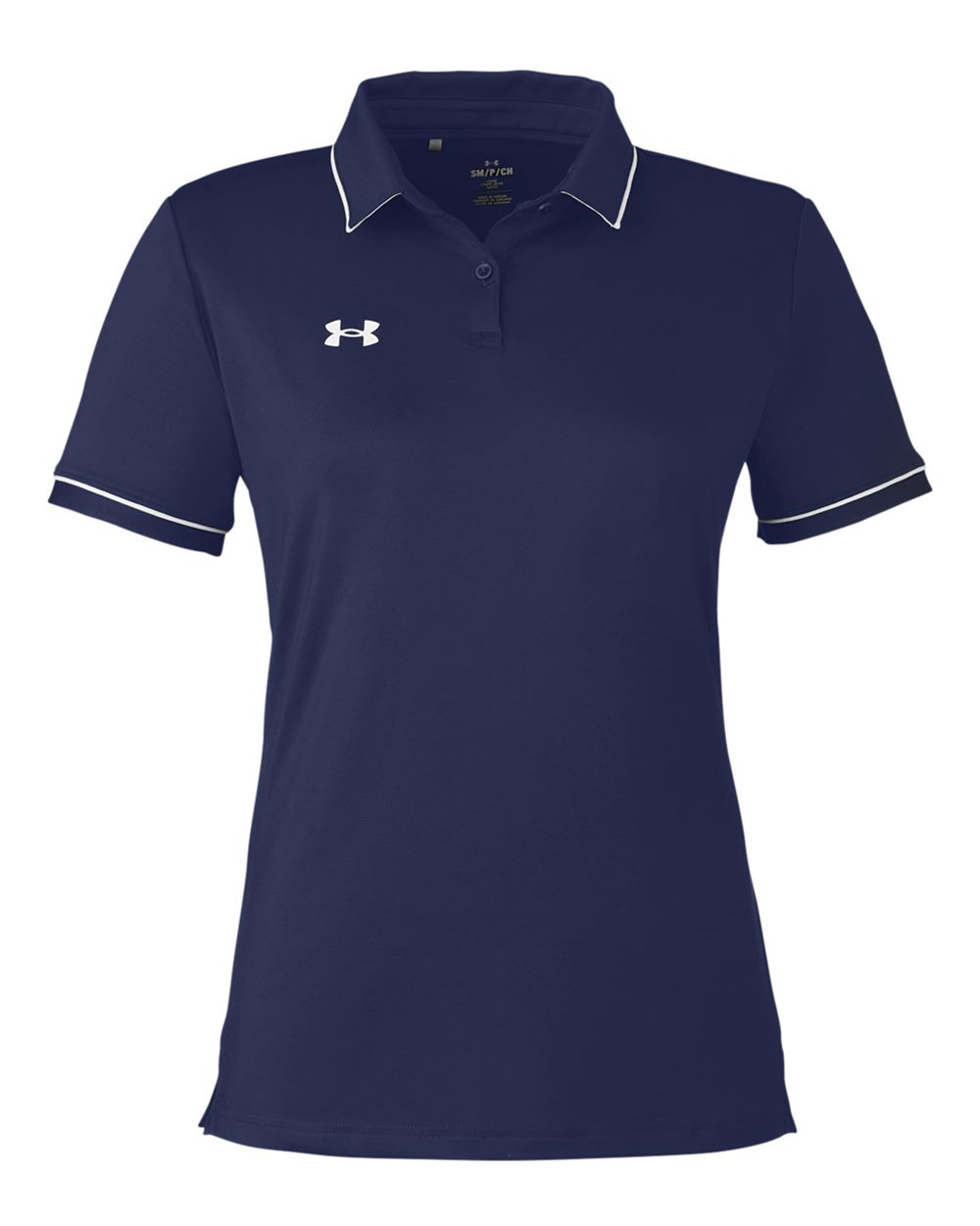 Under Armour Women's Tipped Teams Performance Polo - 1376905 Midnight Navy- White