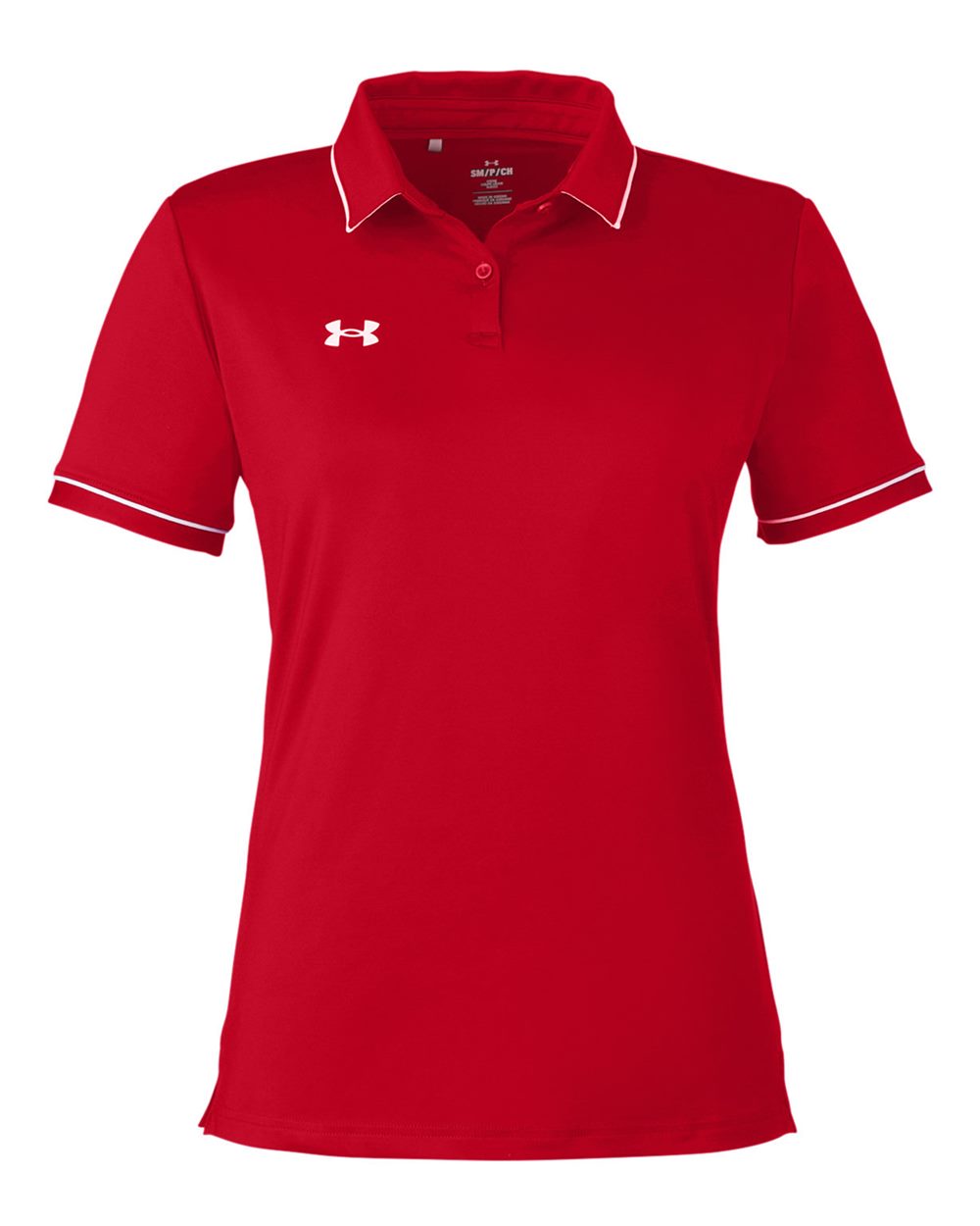 Under Armour Women's Tipped Teams Performance Polo - 1376905 Red- White