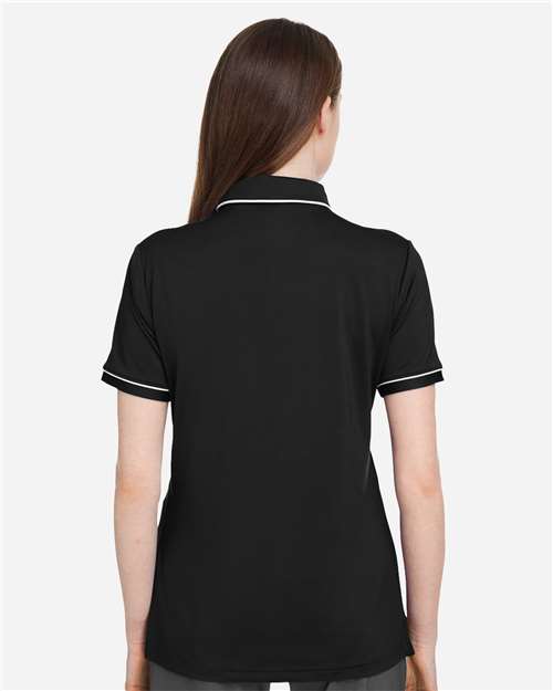 Under Armour Women's Tipped Teams Performance Polo - 1376905 Black- White