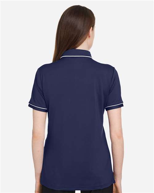 Under Armour Women's Tipped Teams Performance Polo - 1376905 Midnight Navy- White