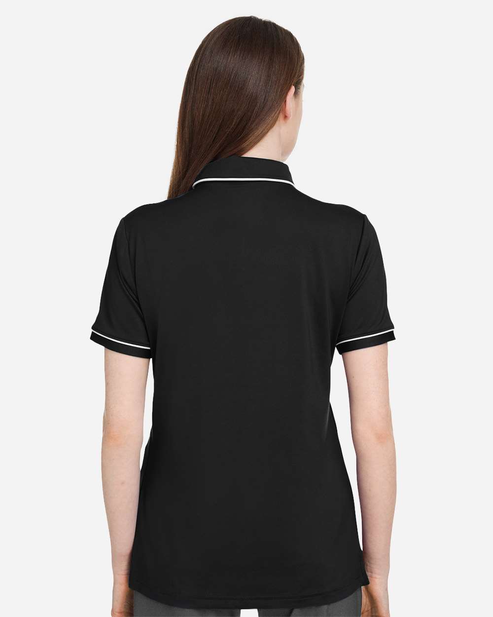 Under Armour Women's Tipped Teams Performance Polo - 1376905 Black- White