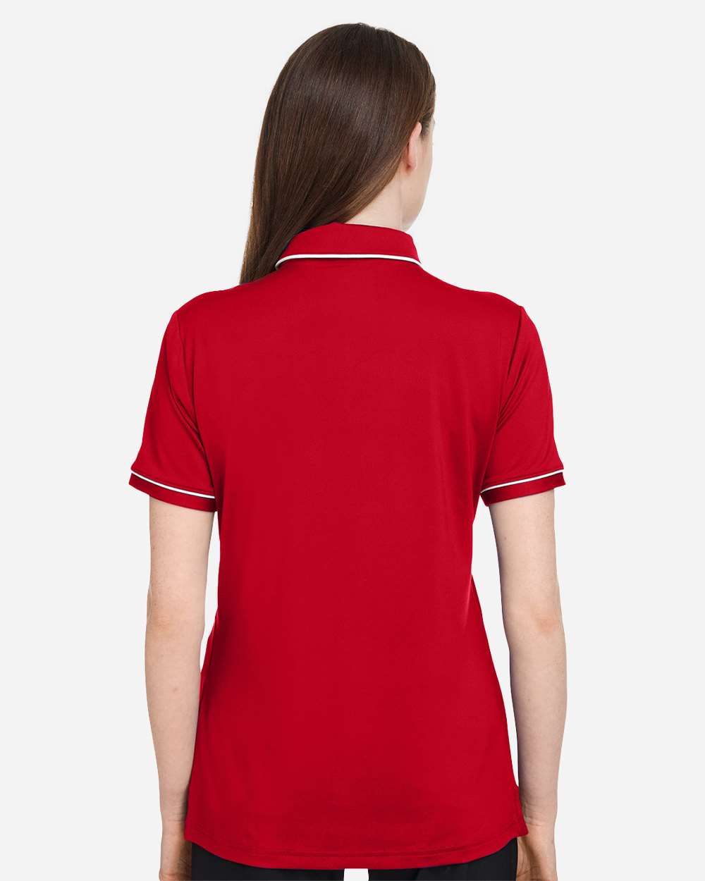Under Armour Women's Tipped Teams Performance Polo - 1376905 Red- White