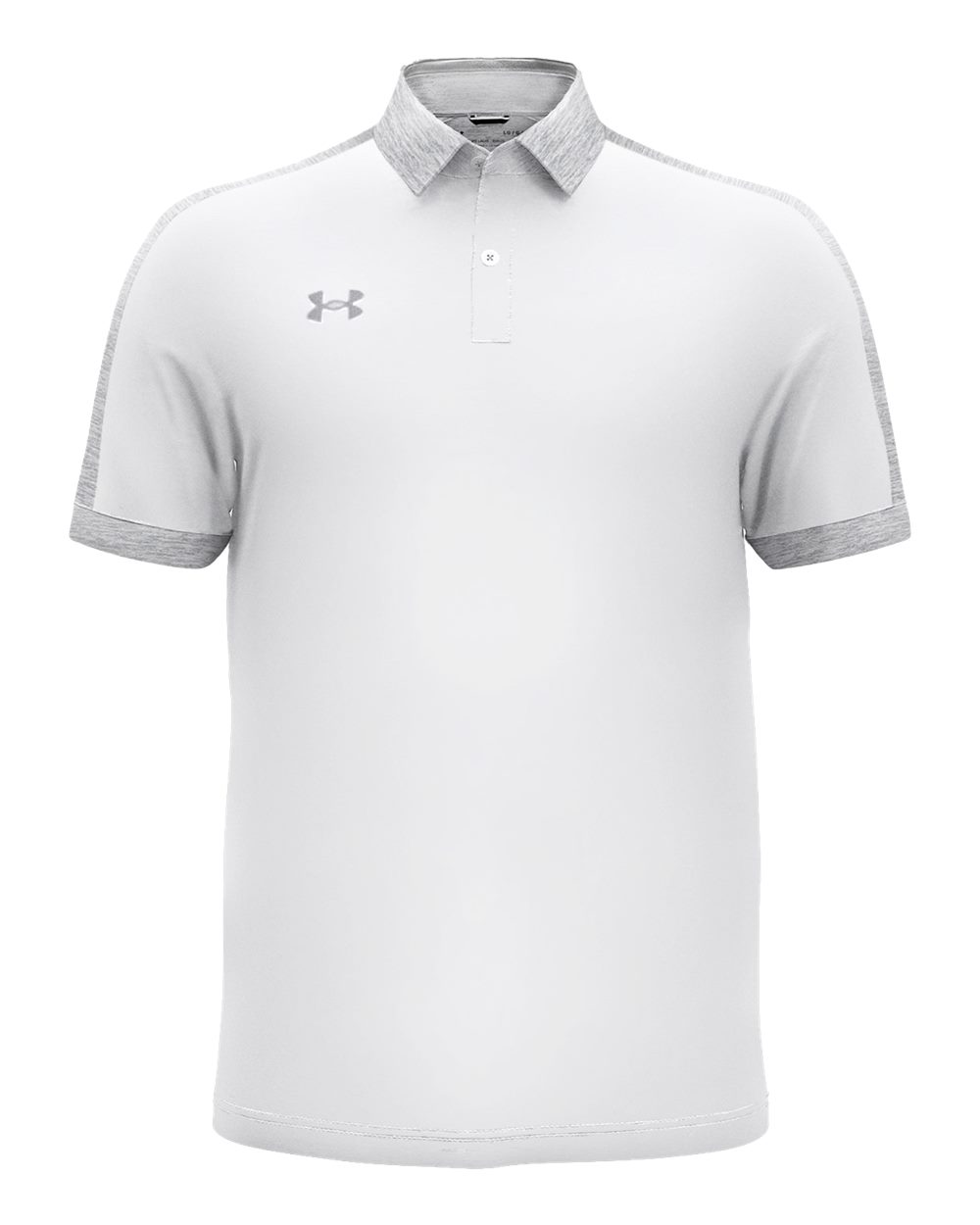Under Armour Men's Trophy Level Polo - 1376907 White- Mod Grey