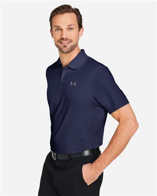 Under Armour Men's Performance 3.0 Golf Polo - 1377374 Midnight Navy- Pitch Grey