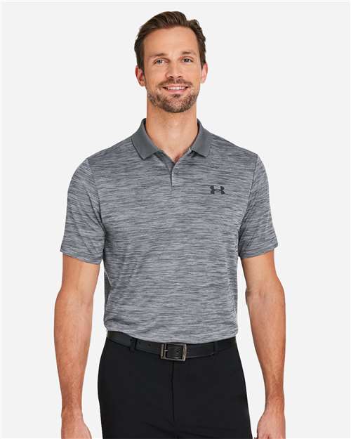 Under Armour Men's Performance 3.0 Golf Polo - 1377374 Pitch Grey- Black