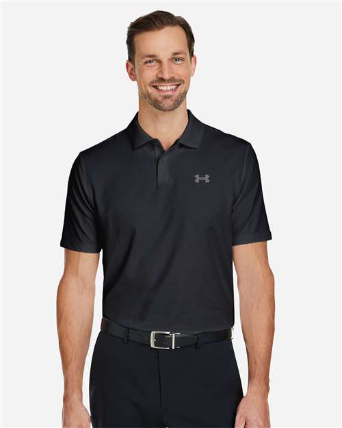 Under Armour Men's Performance 3.0 Golf Polo - 1377374 Black- PTC Grey